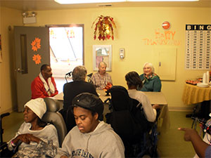 DARE board members join residents for lunch